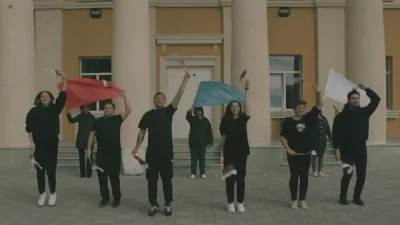 Флешмоб в честь Дня воссоединения России и ДНР, ЛНР, Запорожской и Херсонской областей