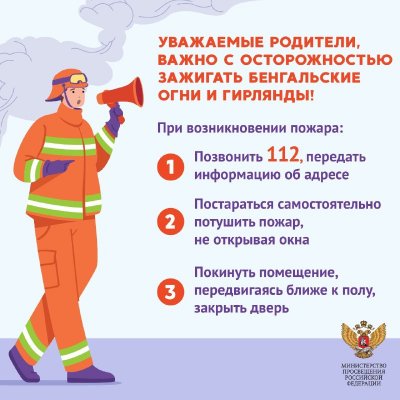 Памятка правил противопожарной безопасности в период новогодних праздников